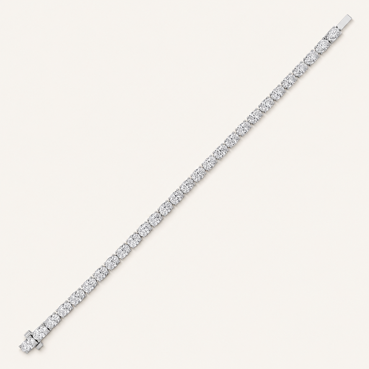 7CT Oval Cut Lab Grown Diamond Tennis Bracelet