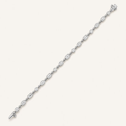 5CT Emerald And Oval Cut Lab Grown Diamond Statement Bracelet