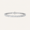 7CT Oval Cut Lab Grown Diamond Tennis Bracelet