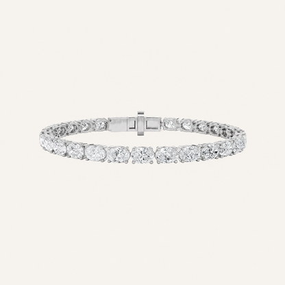 7CT Oval Cut Lab Grown Diamond Tennis Bracelet