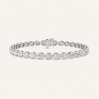 5CT Oval Cut Lab Grown Diamond Tennis Bracelet