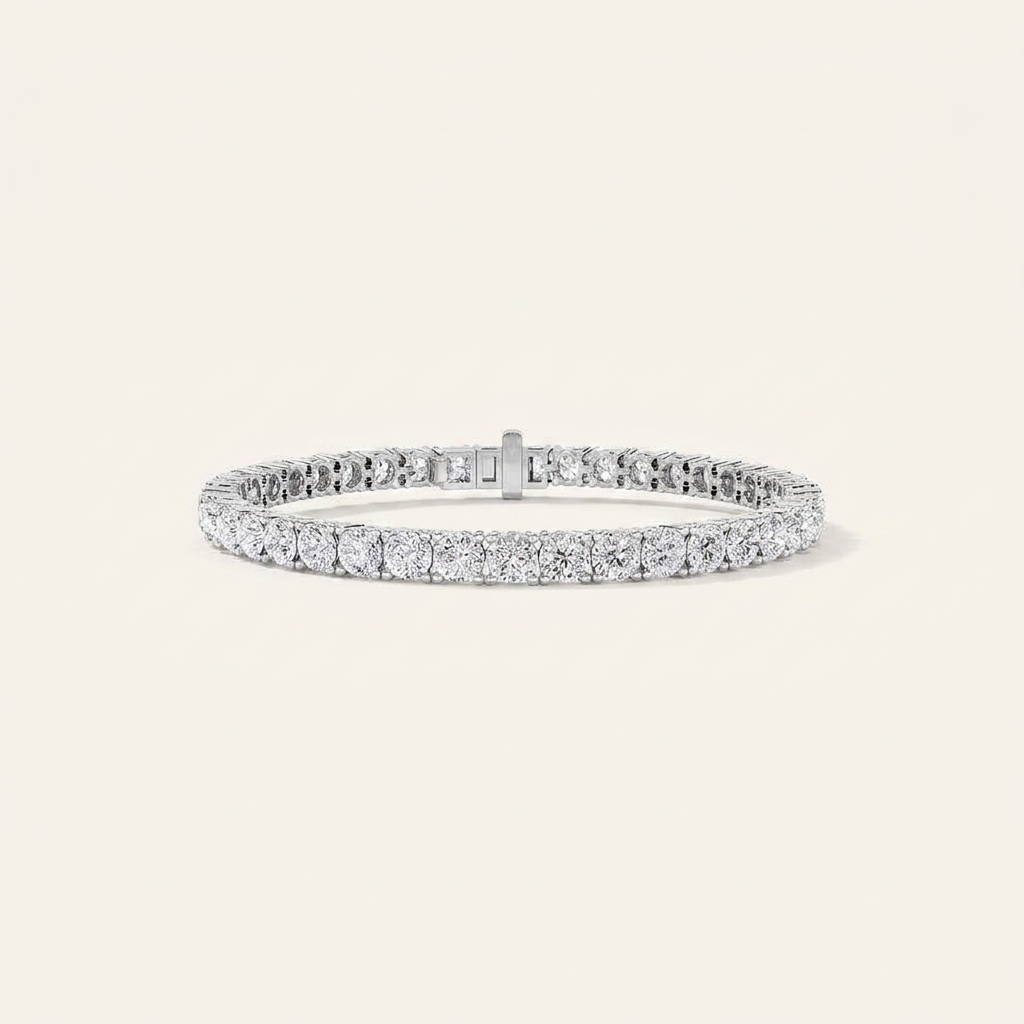 11CT Round Cut Lab Grown Diamond Tennis Bracelet