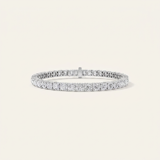 8CT Round Cut Lab Grown Diamond Tennis Bracelet