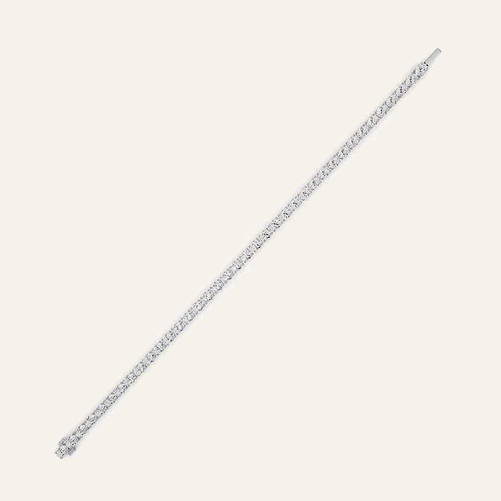 13CT Oval Cut Lab Grown Diamond Tennis Bracelet