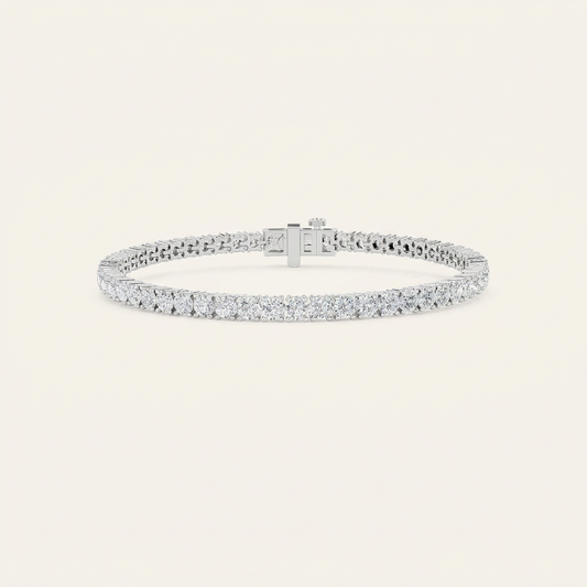 5CT Round Cut Lab Grown Diamond Tennis Bracelet