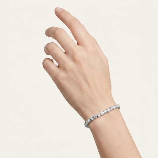 8CT Round Cut Lab Grown Diamond Tennis Bracelet