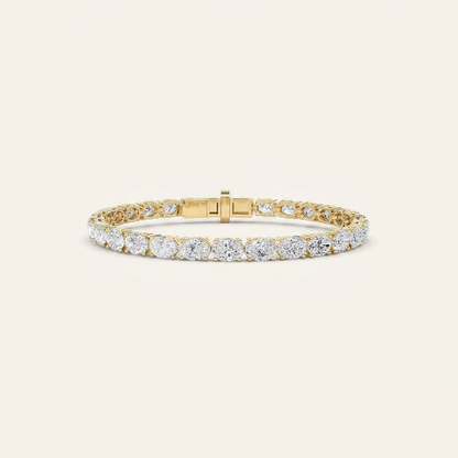 13CT Oval Cut Lab Grown Diamond Tennis Bracelet