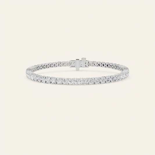 5CT Round Cut Lab Grown Diamond Tennis Bracelet