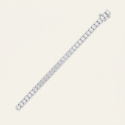 16.5CT Oval Cut Lab Grown Diamond Tennis Bracelet