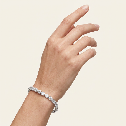 13CT Oval Cut Lab Grown Diamond Tennis Bracelet