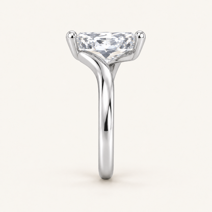 1CT Radiant Cut Lab Grown Diamond Solitaire Ring