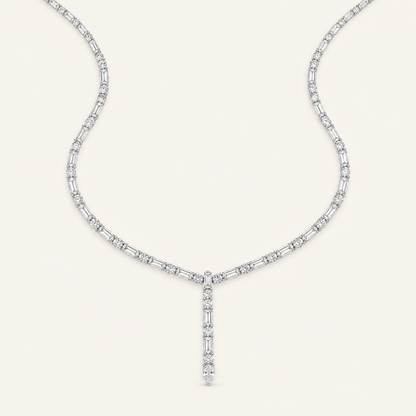 28CT Mix shaped lab Grown Diamond Statement Neckalce