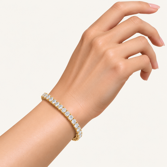 10CT Round Cut Lab Grown Diamond Tennis Bracelet