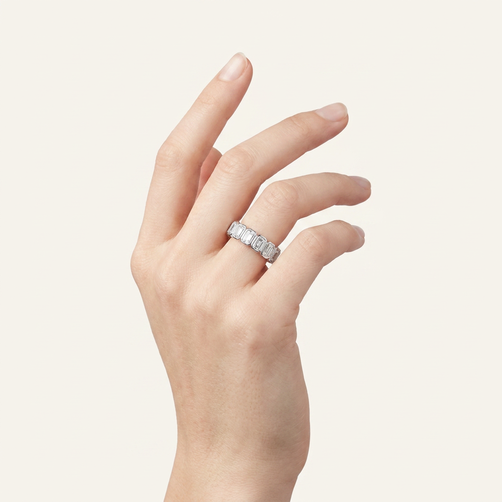 3CT Emerald Cut Diamond Ring