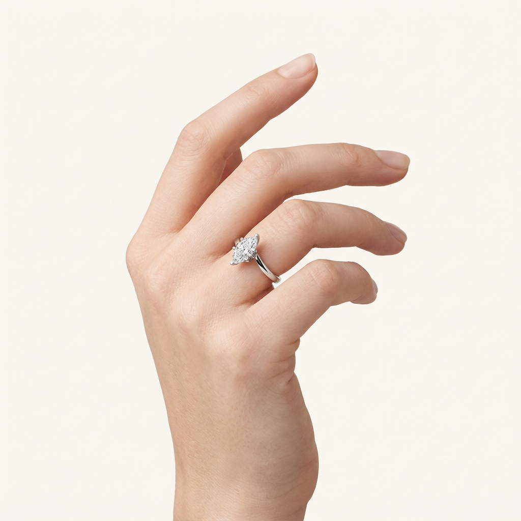 2CT Marquise Cut Lab Grown Diamond Solitaire Rings