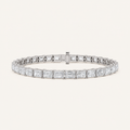 5CT Emerald Cut lab grown Diamond Tennis Bracelet