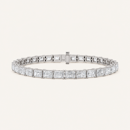 1.5CT Emerald Cut Lab Grown Diamond Tennis Bracelet