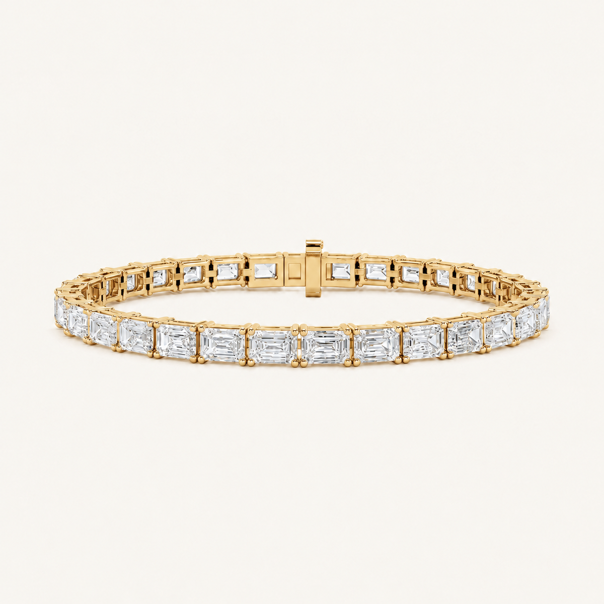 1.5CT Emerald Cut Lab Grown Diamond Tennis Bracelet