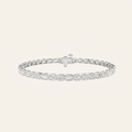 5CT Radiant Cut Lab Grown Diamond East West Bezel Set Tennis Bracelet