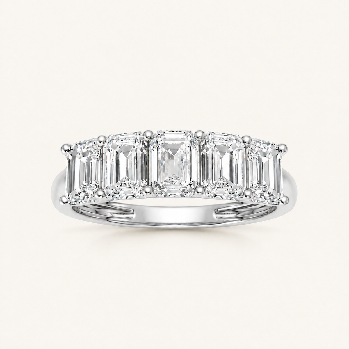1CT Emerald Cut Lab Grown Diamond Enhancers Ring