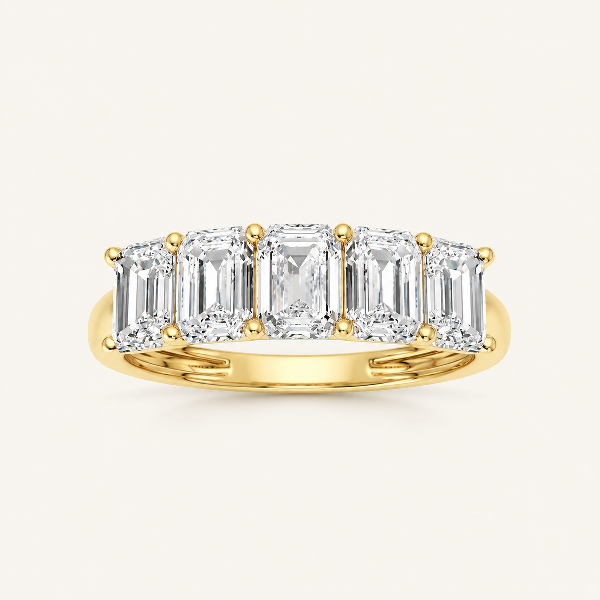 1CT Emerald Cut Lab Grown Diamond Enhancers Ring