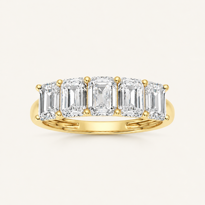 1CT Emerald Cut Lab Grown Diamond Enhancers Ring