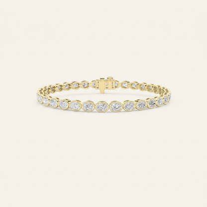 8CT Oval Cut Lab Grown Diamond Tennis Bracelet