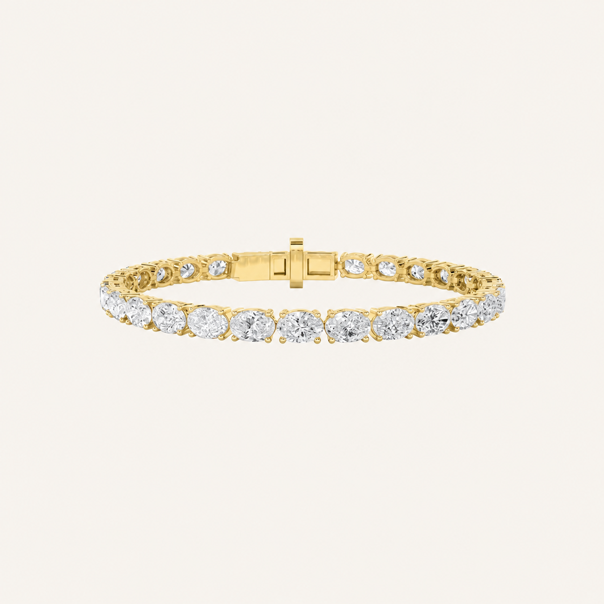 7CT Oval Cut Lab Grown Diamond Tennis Bracelet