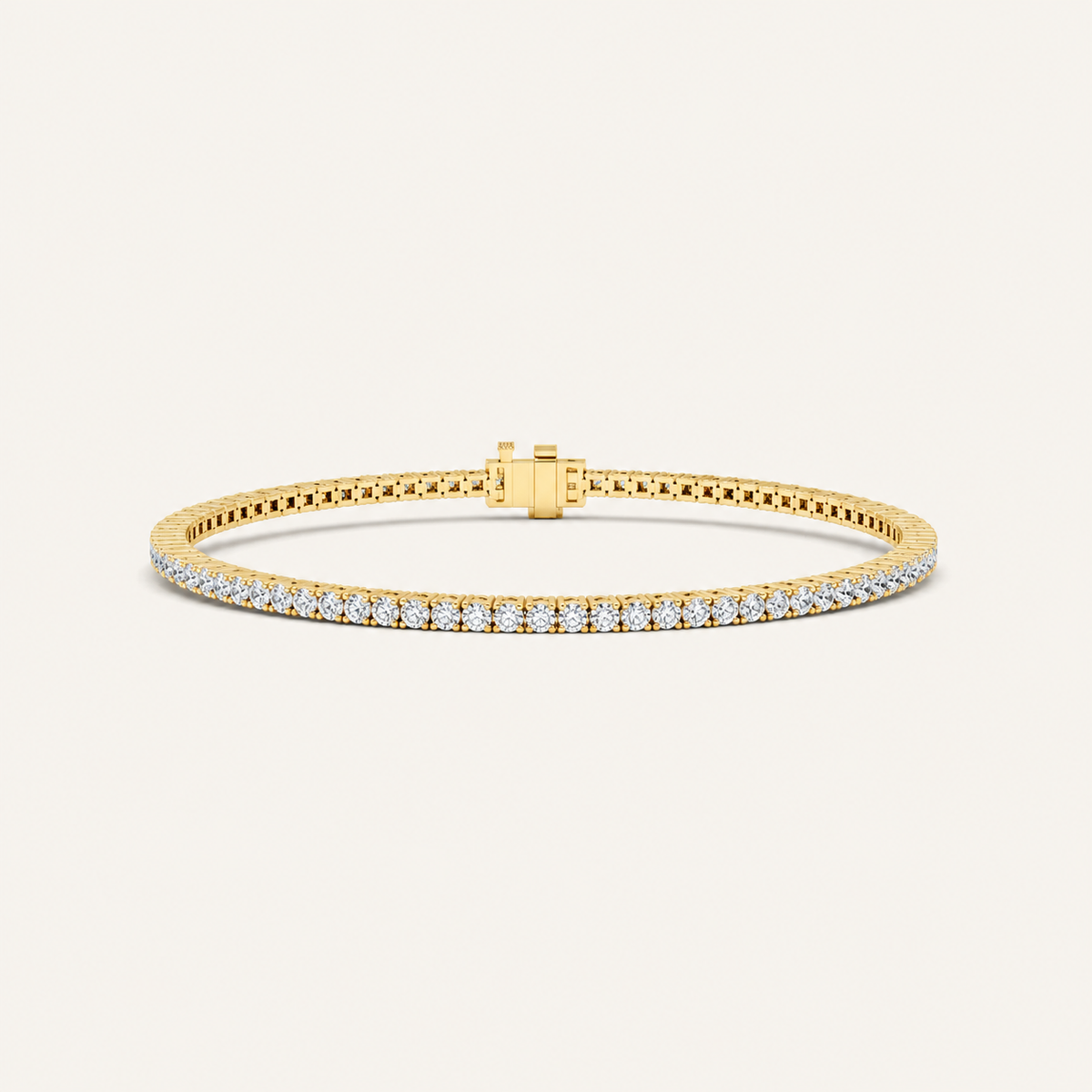 3CT Round Cut Lab Grown Diamond Four Pring Tennis Bracelet