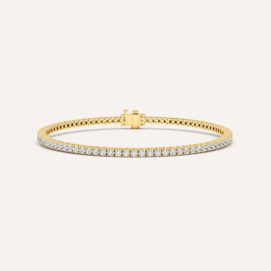 3CT Round Cut Lab Grown Diamond Four Pring Tennis Bracelet