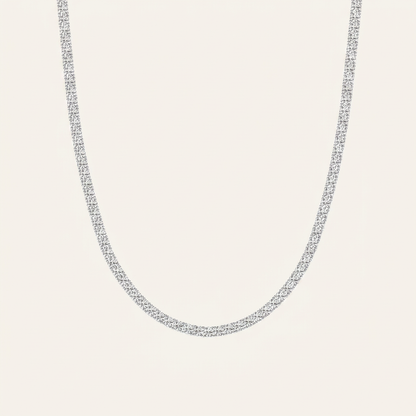 20CT Round Cut Lab Grown Diamond Tennis Necklace