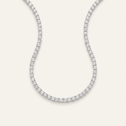 20CT Round Cut Lab Grown Diamond Tennis Necklace