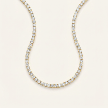 20CT Round Cut Lab Grown Diamond Tennis Necklace