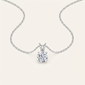 1CT Round Cut Lab Grown Diamond Pendant Necklace