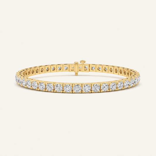10CT Round Cut Lab Grown Diamond Tennis Bracelet