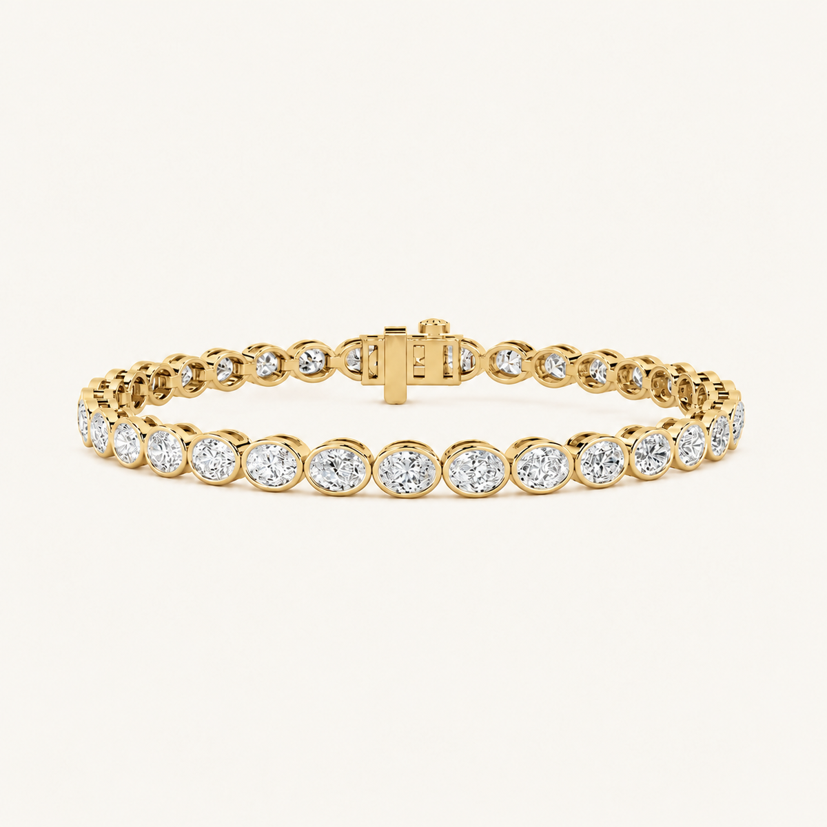 5CT Oval Cut Lab Grown Diamond Tennis Bracelet