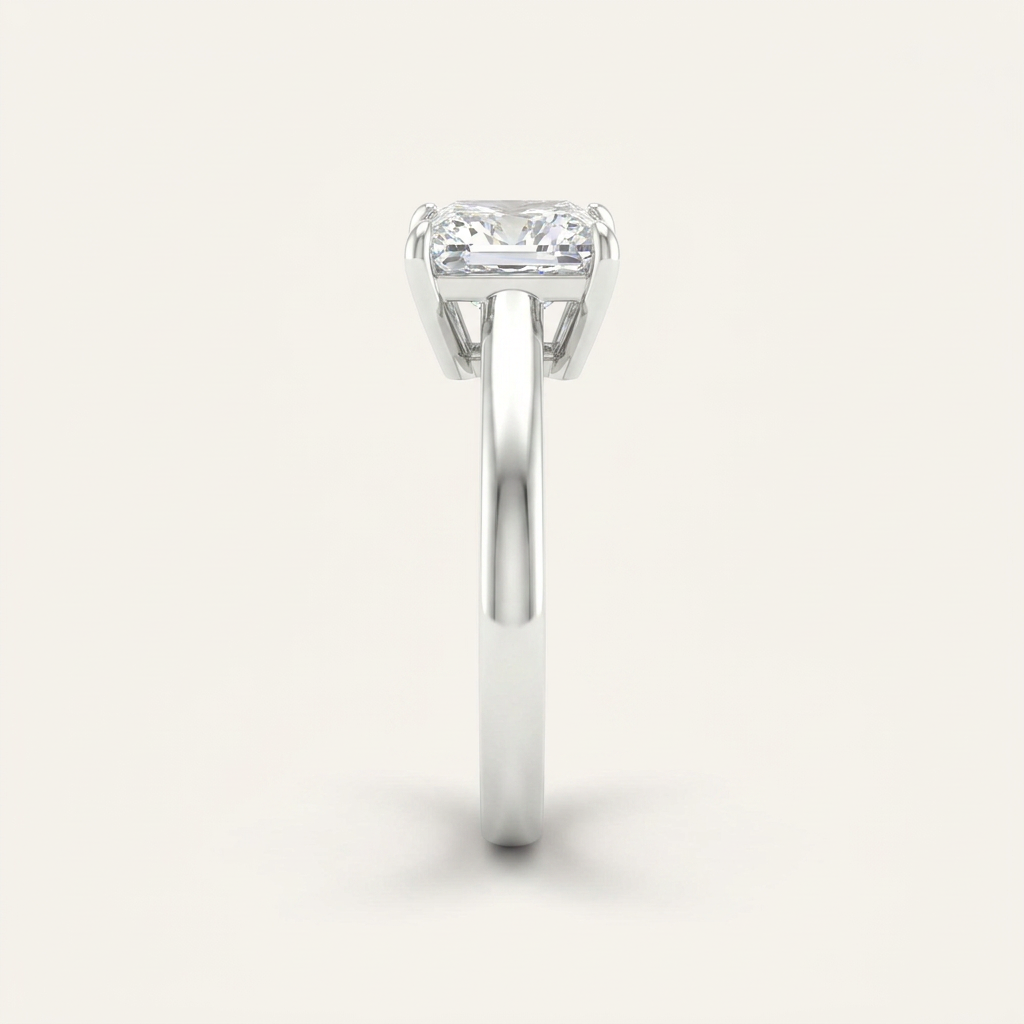 5.00CT Princess Cut Lab Grown Diamond Solitaire Ring