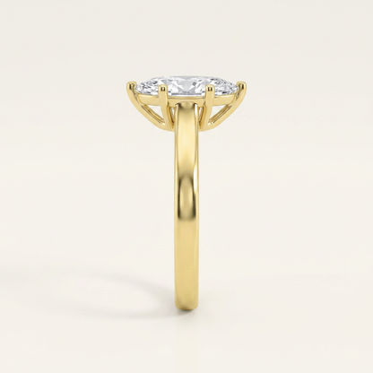 2CT Marquise Cut Lab Grown Diamond Solitaire Ring