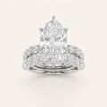 6.00CT Marquise Cut Lab Grown Diamond Bridal Set