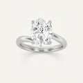 1CT Oval Cut Lab Grown Diamond Solitaire Ring