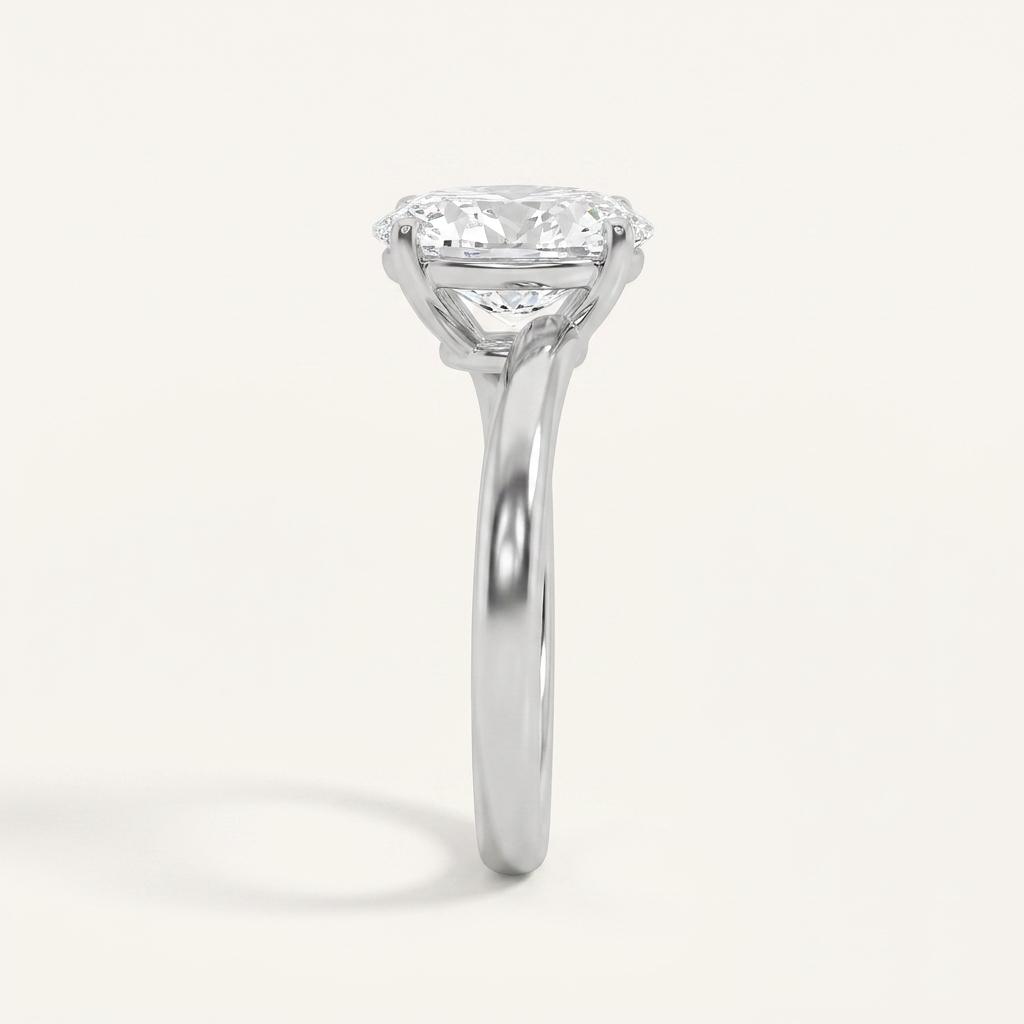1CT Oval Cut Lab Grown Diamond Solitaire Ring