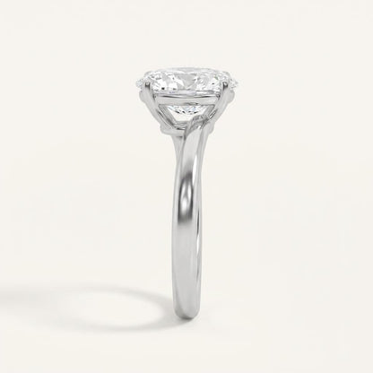 1CT Oval Cut Lab Grown Diamond Solitaire Ring