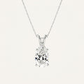 1CT Pear Cut Lab Grown Diamond Pendant Necklace