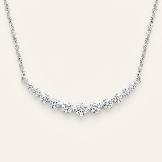 3CT Round Cut Lab Grown Diamond Necklace