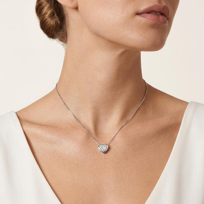 2CT Heart Cut Lab Grown Diamond Pendant Necklace