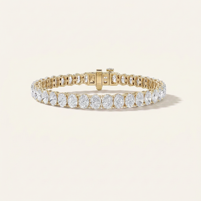 16.5CT Oval Cut Lab Grown Diamond Tennis Bracelet