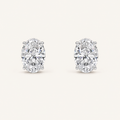 4CT Oval Cut Lab Grown Diamond Stud Earrings