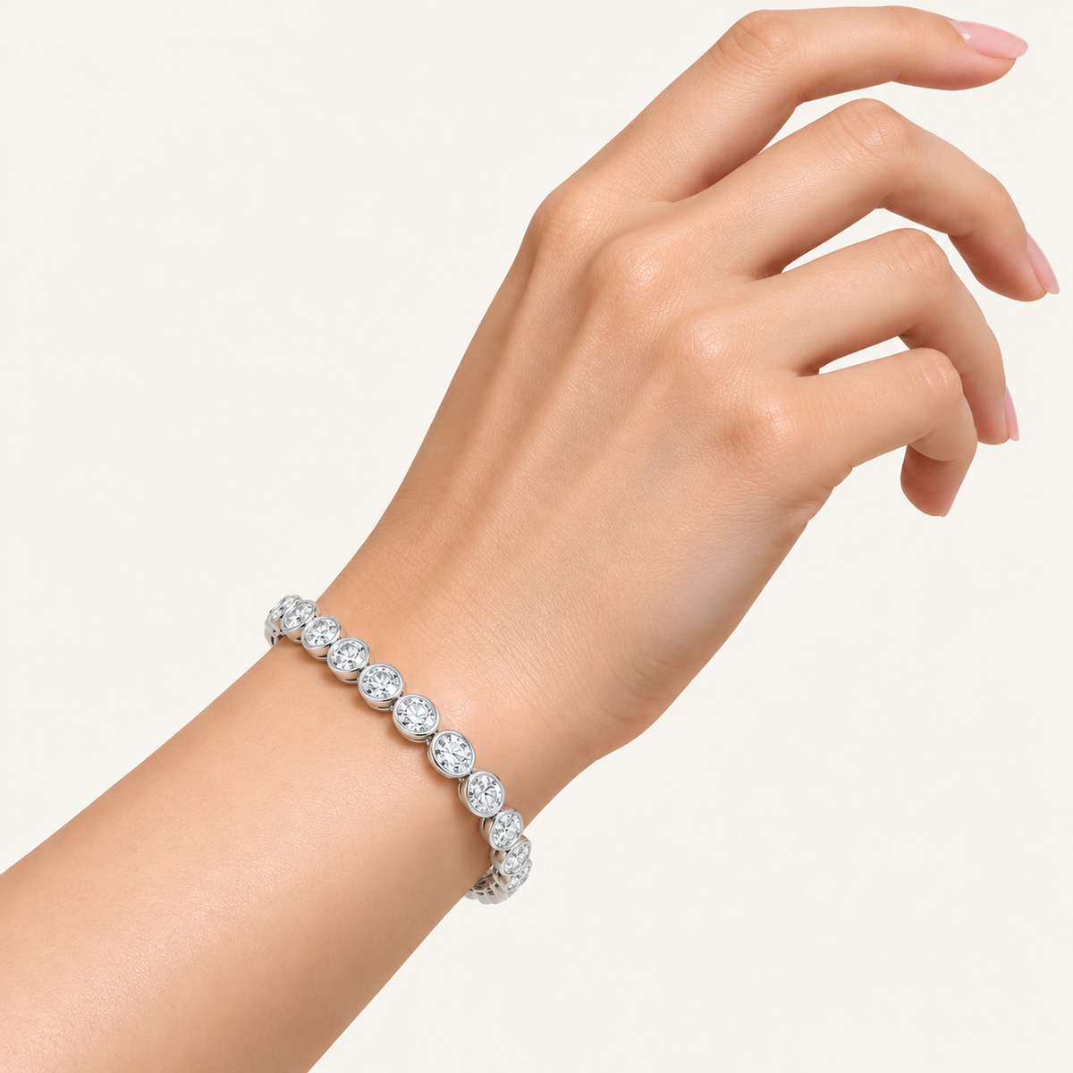 5CT Oval Cut Lab Grown Diamond Tennis Bracelet