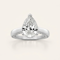 2.00 CT Pear Cut Lab Grown Diamond Side Stone Ring