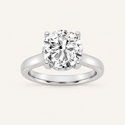 4CT Round Cut Lab Grown Diamond Solitaire Ring
